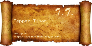 Tepper Tibor névjegykártya