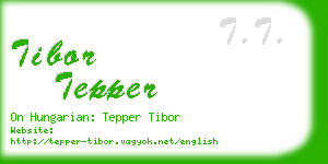 tibor tepper business card